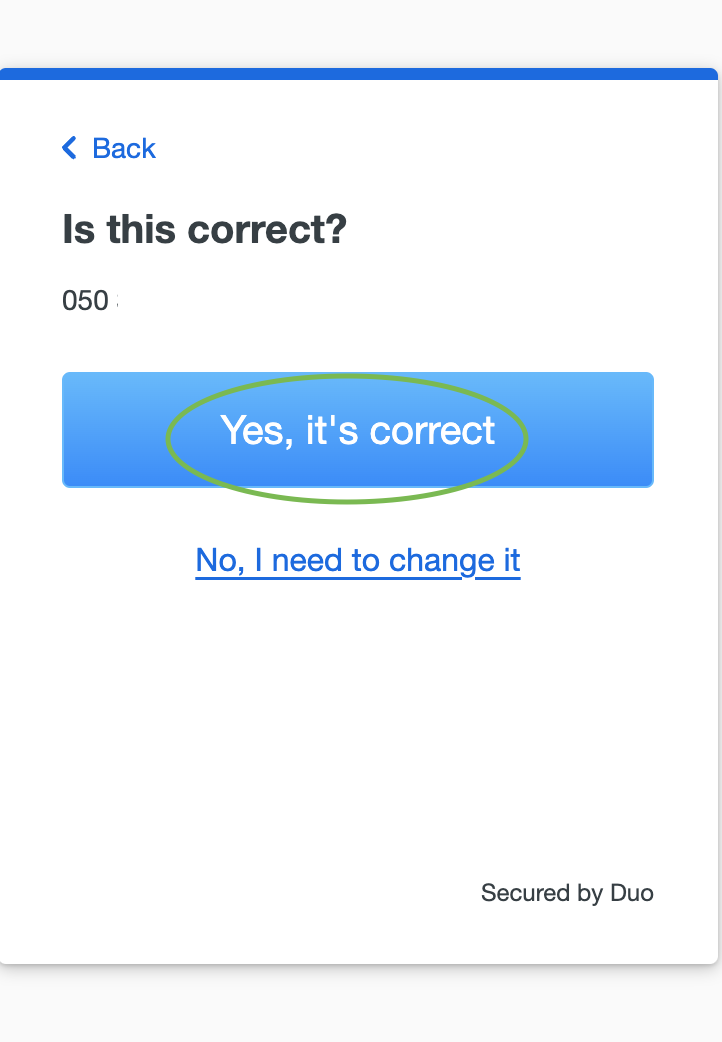 puhelinnumeron vahvistaminen